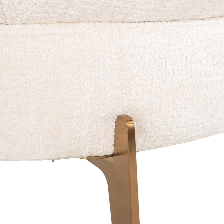 Lounge stoel Venus white chenille