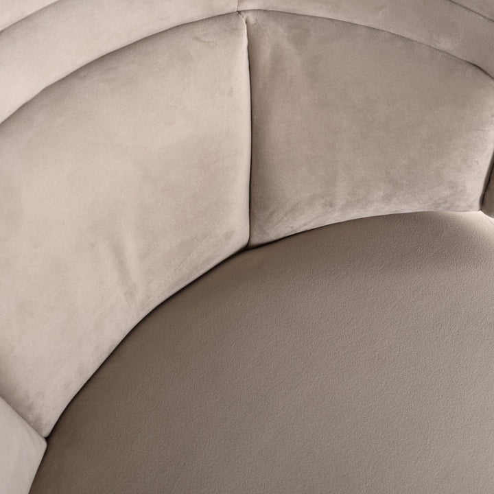 Lounge stoel Hazel khaki velvet fire retardant