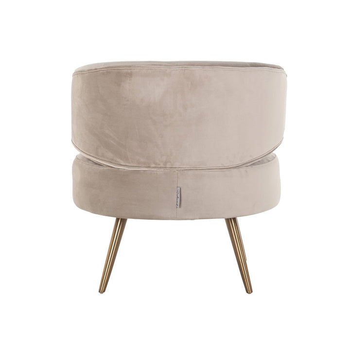 Lounge stoel Hazel khaki velvet fire retardant