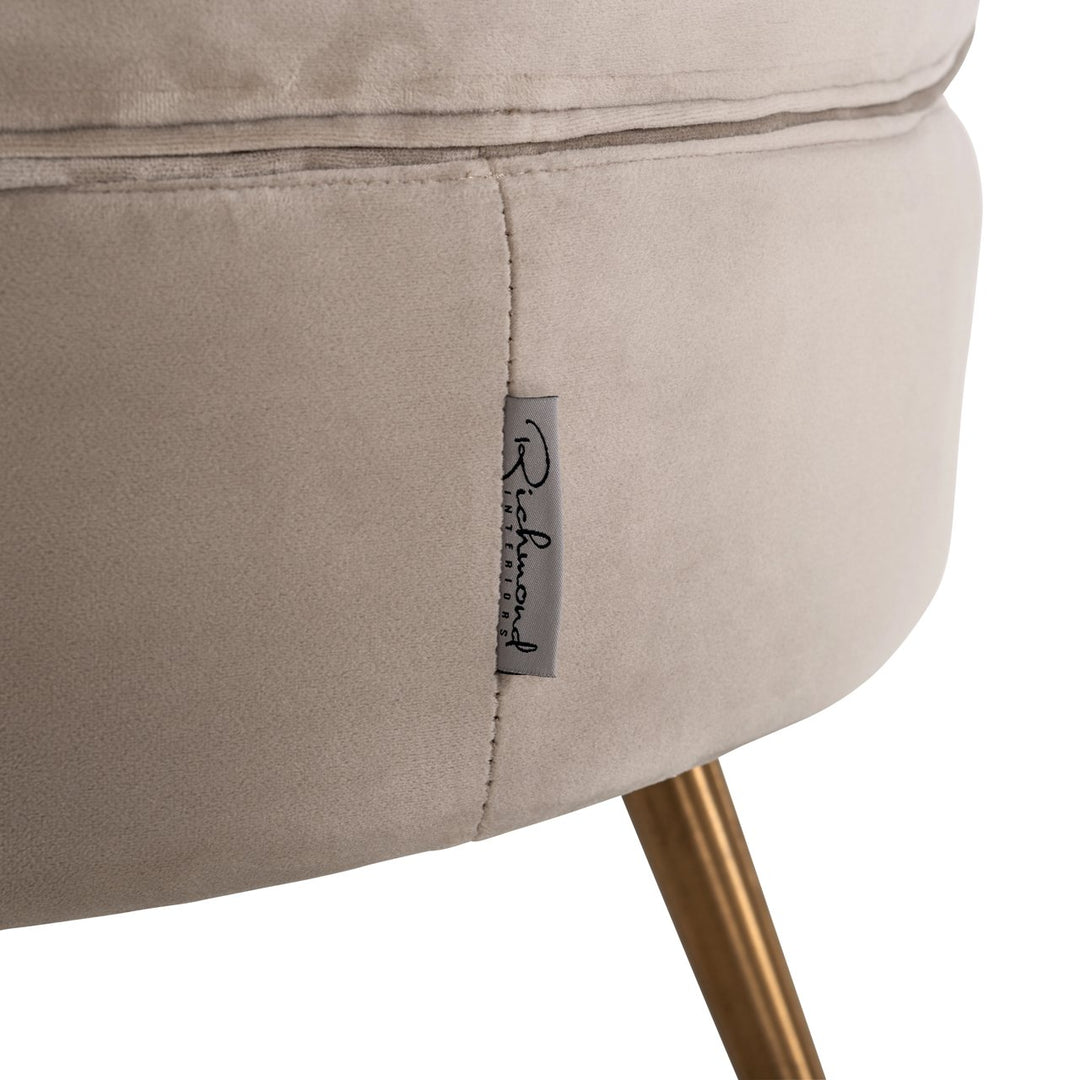 Lounge stoel Hazel khaki velvet fire retardant
