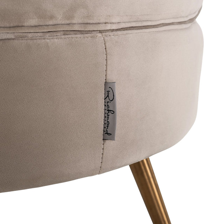 Lounge stoel Hazel khaki velvet fire retardant