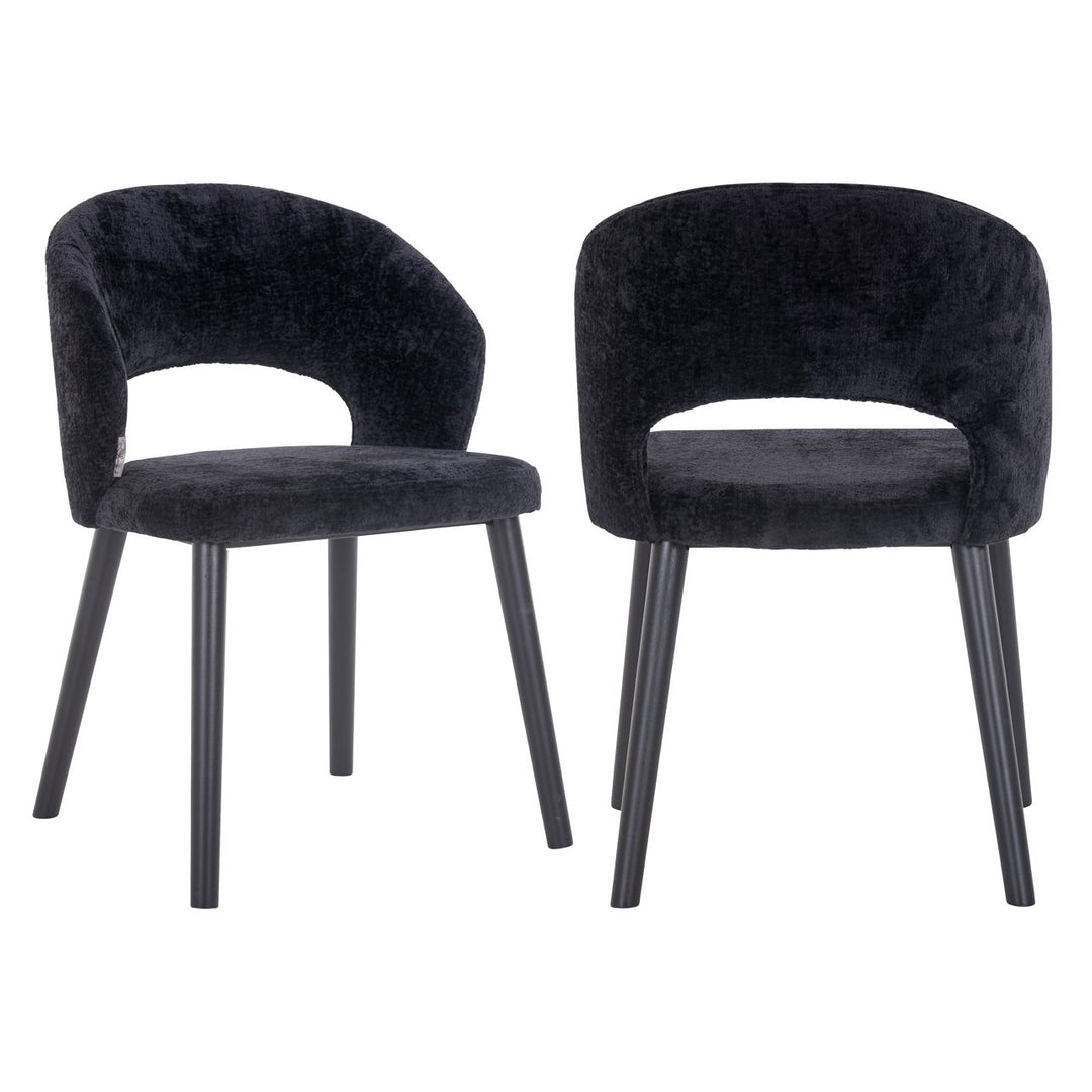 Eetkamerstoel Savoy black chenille