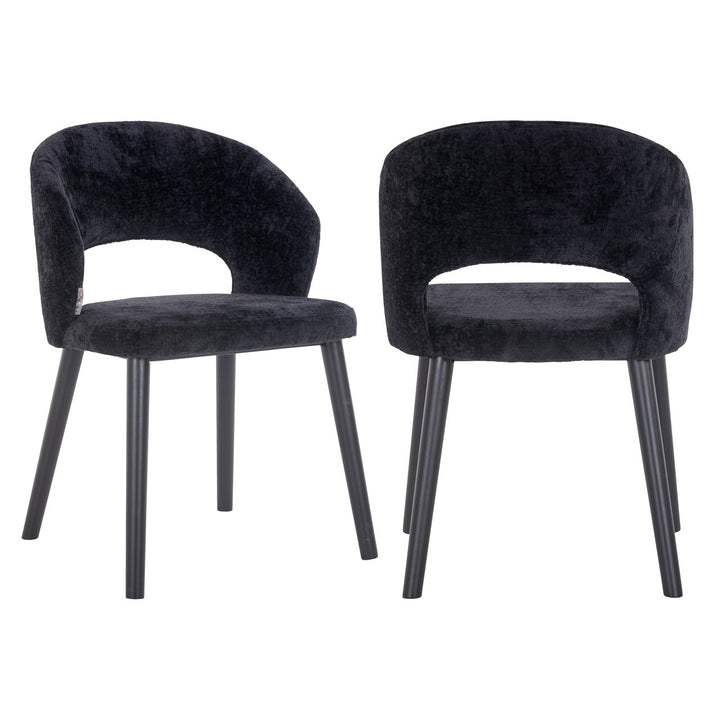 Eetkamerstoel Savoy black chenille