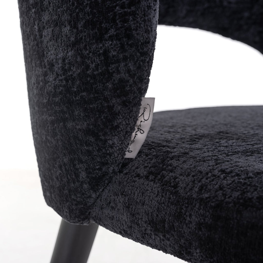 Eetkamerstoel Savoy black chenille