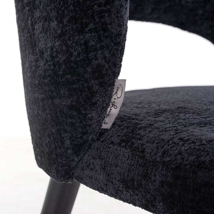 Eetkamerstoel Savoy black chenille