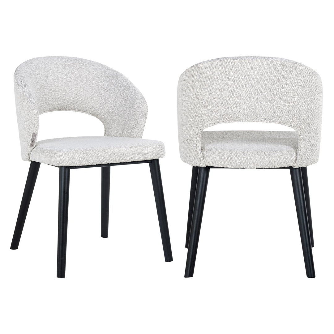 Eetkamerstoel Savoy white bouclé