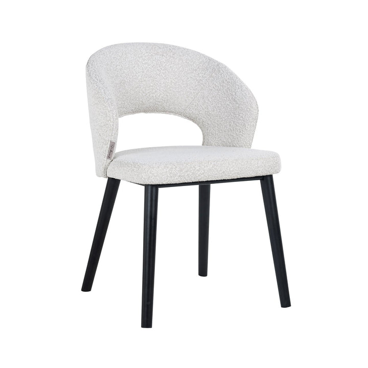 Eetkamerstoel Savoy white bouclé