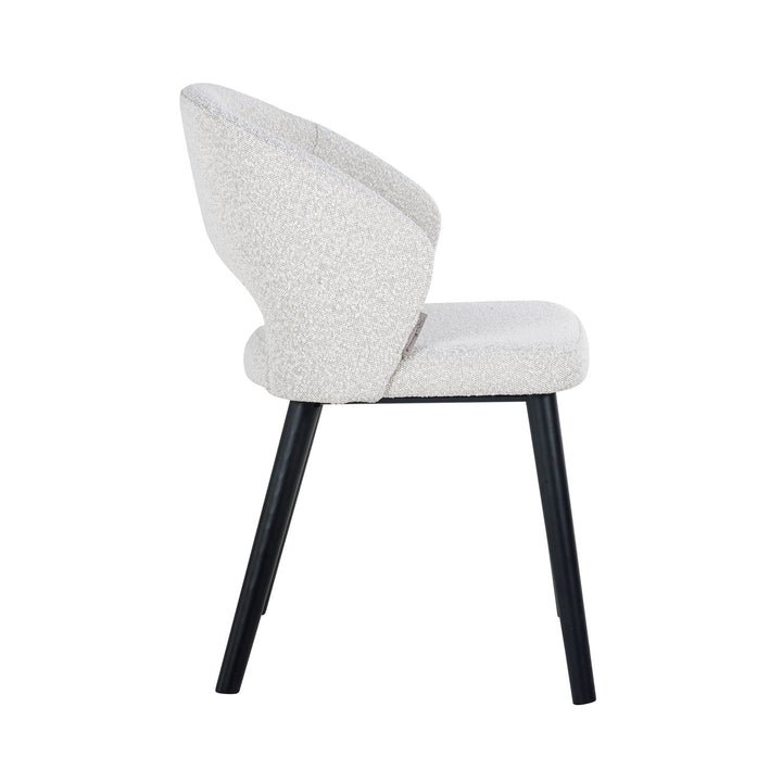 Eetkamerstoel Savoy white bouclé