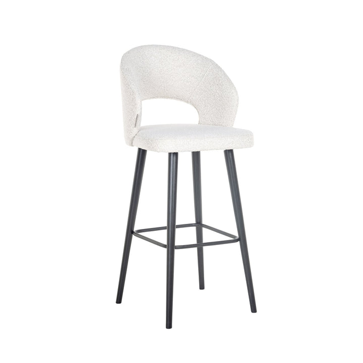 Barstoel Savoy white bouclé