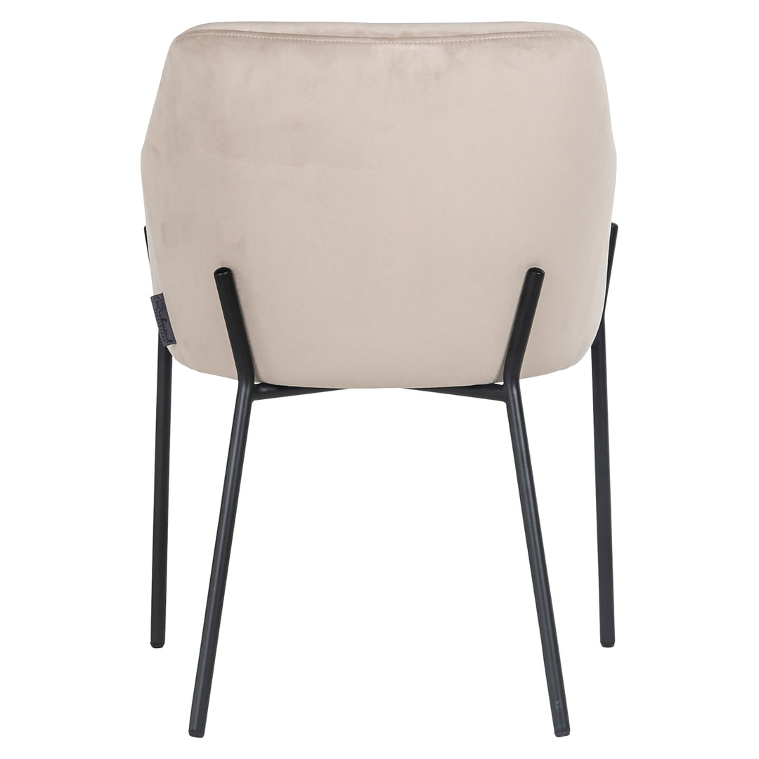 Eetkamerstoel Fay khaki velvet fire retardant