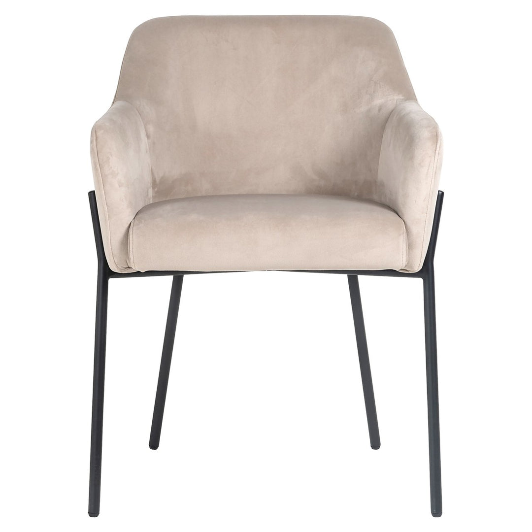 Eetkamerstoel Fay khaki velvet fire retardant