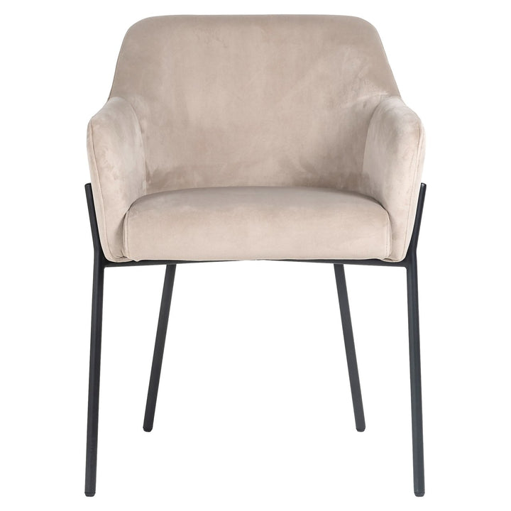 Eetkamerstoel Fay khaki velvet fire retardant