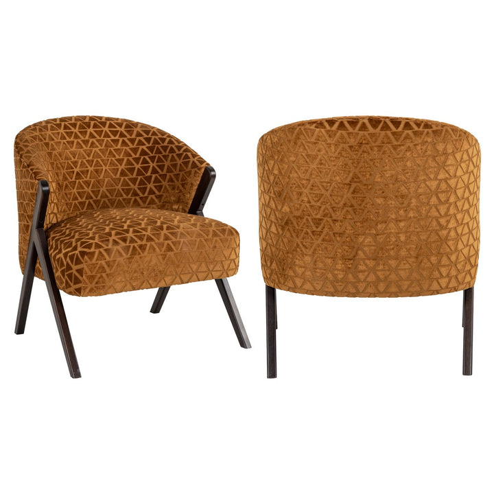 Lounge stoel Mia old gold triangle