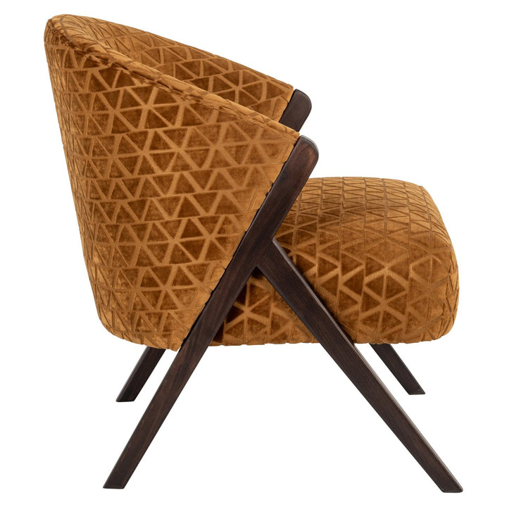 Lounge stoel Mia old gold triangle