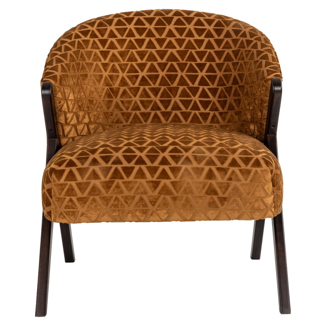 Lounge stoel Mia old gold triangle