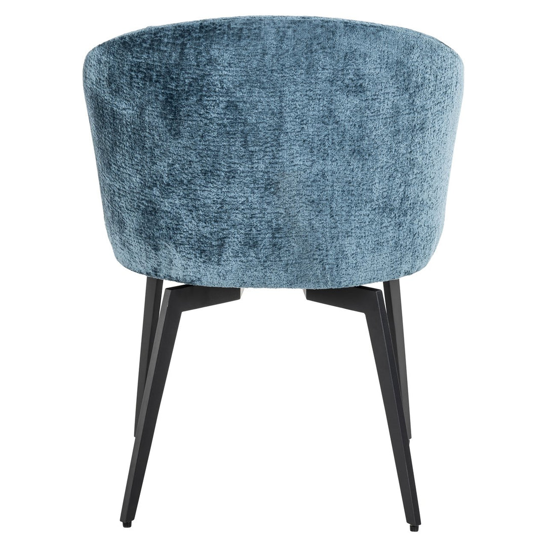 Eetkamerstoel Amphara blue chenille fire retardant