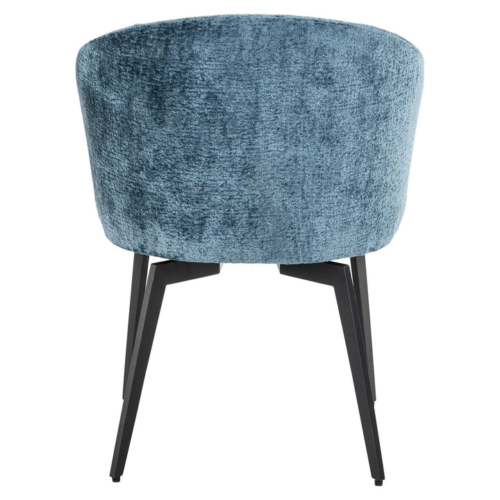 Eetkamerstoel Amphara blue chenille fire retardant