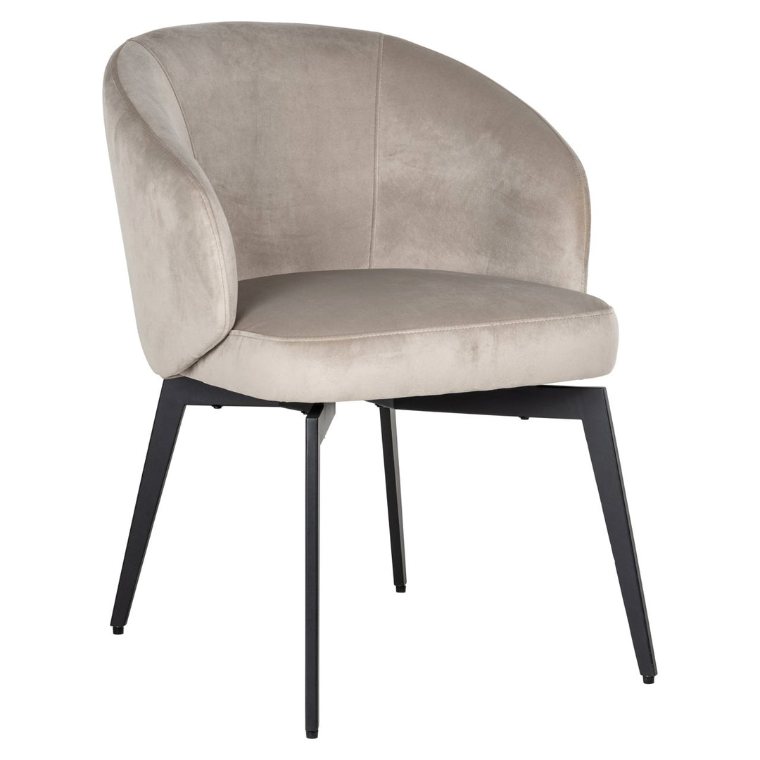 Eetkamerstoel Amphara khaki velvet fire retardant