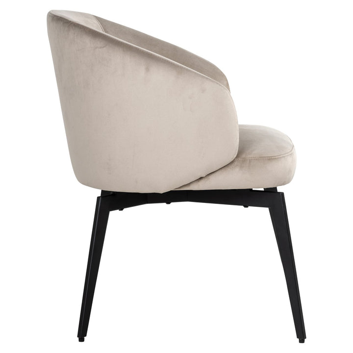 Eetkamerstoel Amphara khaki velvet fire retardant