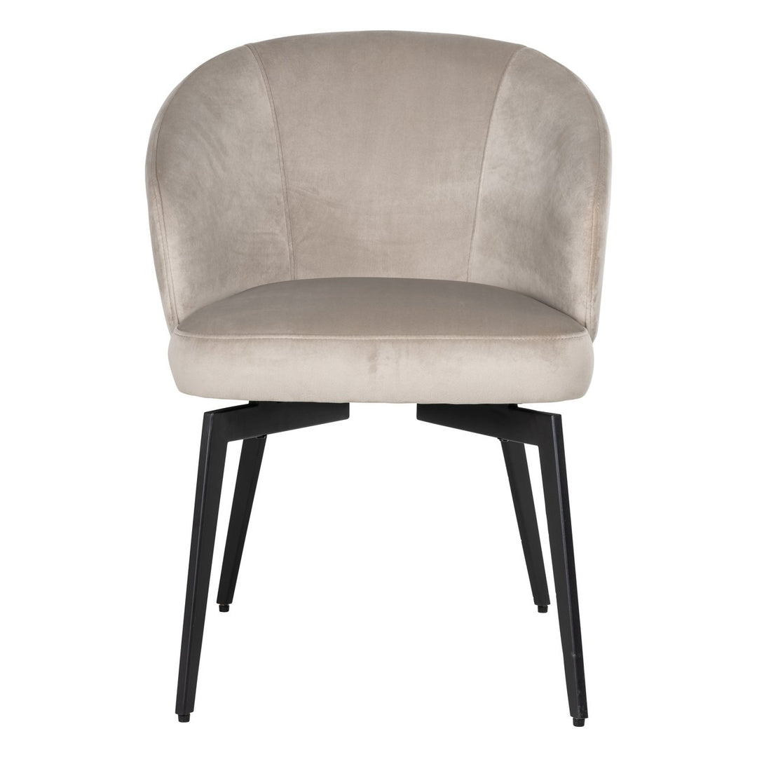 Eetkamerstoel Amphara khaki velvet fire retardant