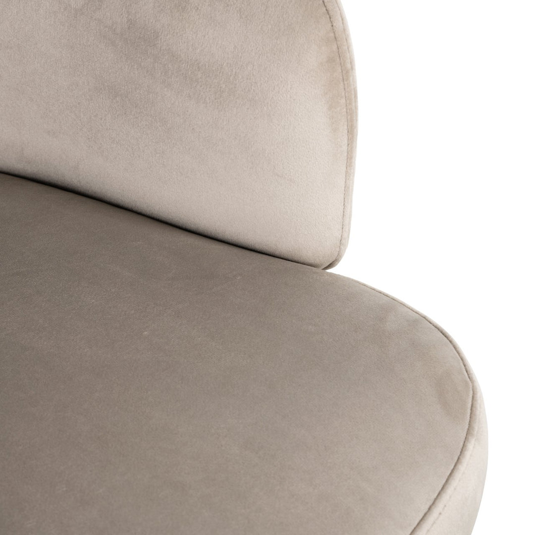 Eetkamerstoel Amphara khaki velvet fire retardant