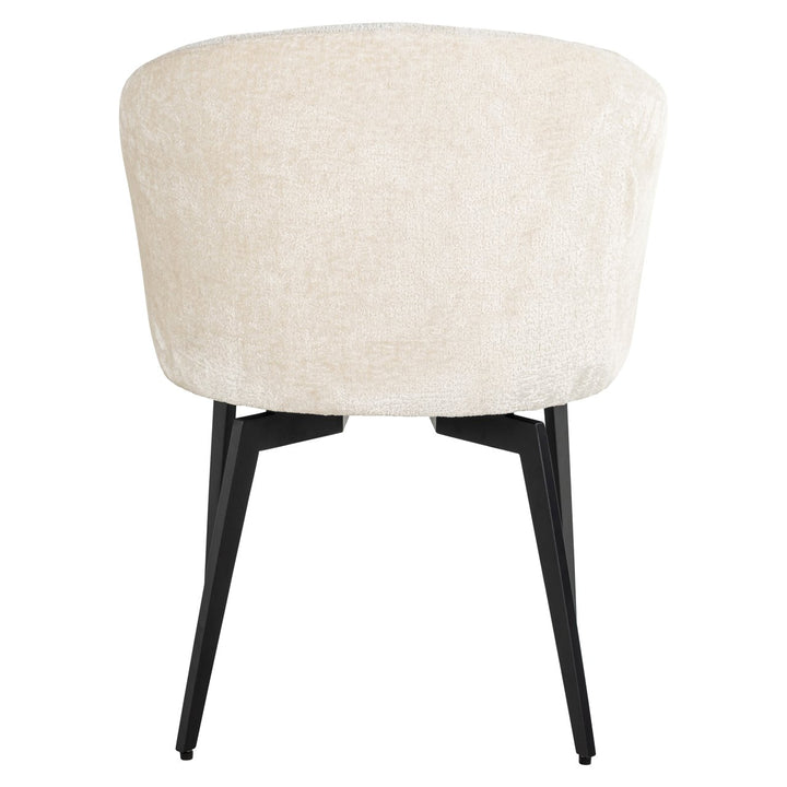 Eetkamerstoel Amphara FR white chenille fire retardant
