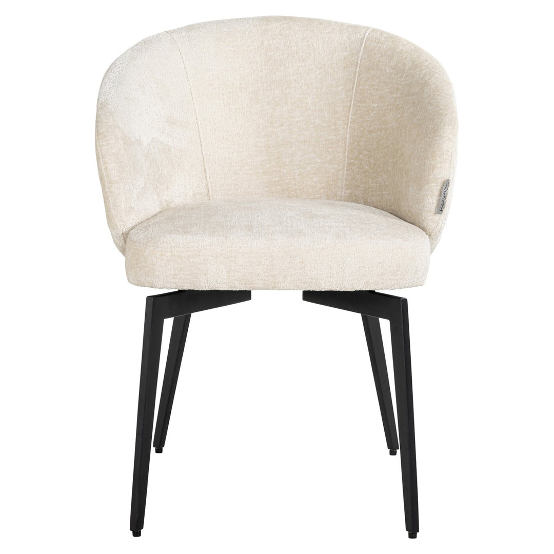 Eetkamerstoel Amphara FR white chenille fire retardant