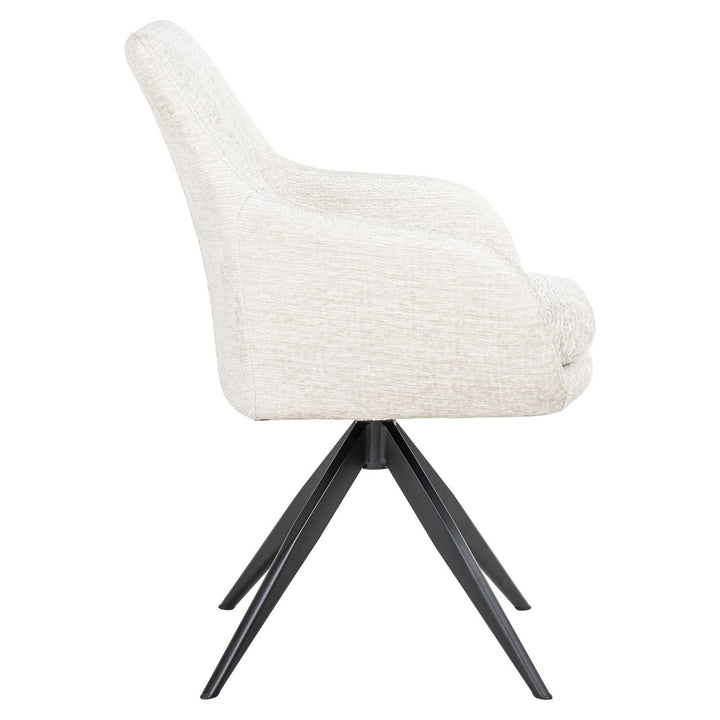 Eetkamerstoel Lisonne cream fusion swivel