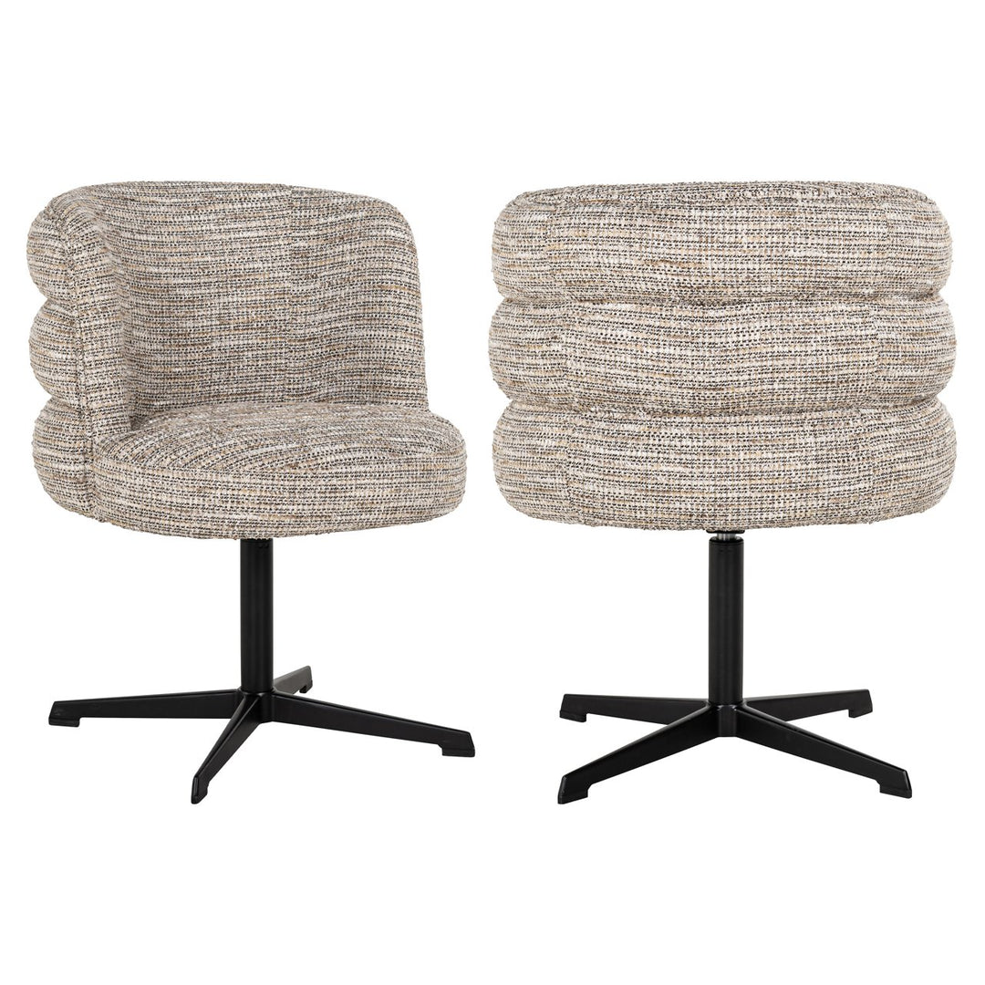 Eetkamerstoel Alexander Jones beige coco swivel (Chadwick)