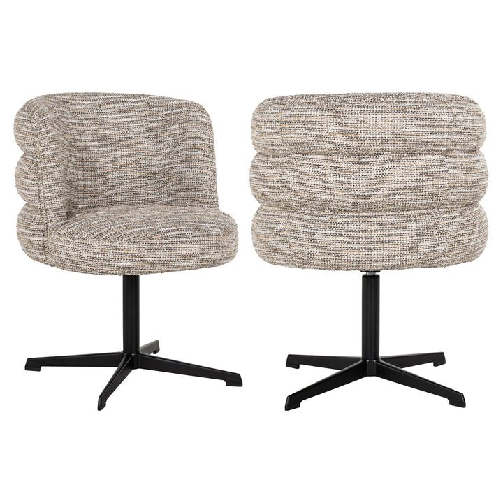 Eetkamerstoel Alexander Jones beige coco swivel (Chadwick)