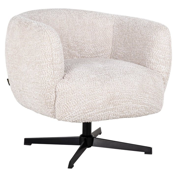 Lounge stoel Estelle lovely cream swivel