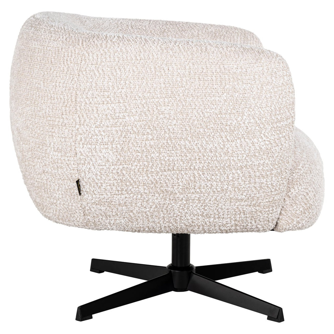 Lounge stoel Estelle lovely cream swivel