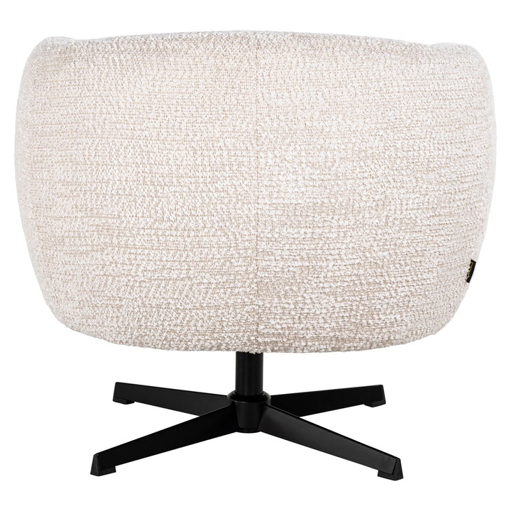 Lounge stoel Estelle lovely cream swivel