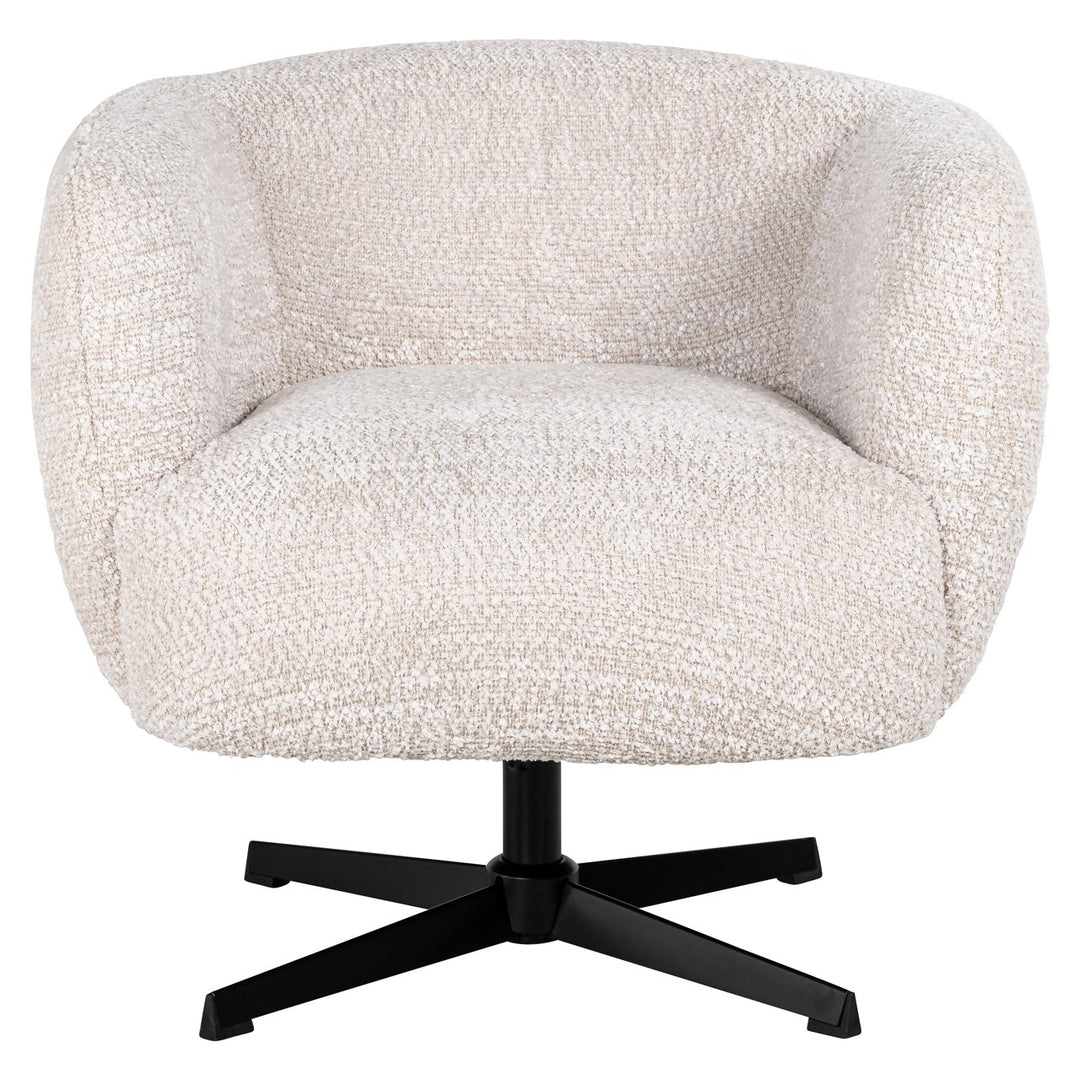 Lounge stoel Estelle lovely cream swivel