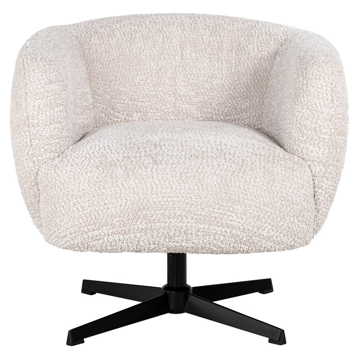 Lounge stoel Estelle lovely cream swivel