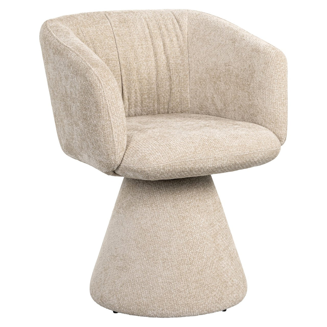Eetkamerstoel Madeline cream unicorn swivel