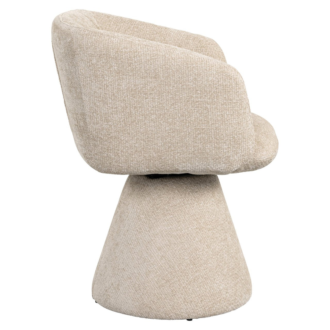 Eetkamerstoel Madeline cream unicorn swivel