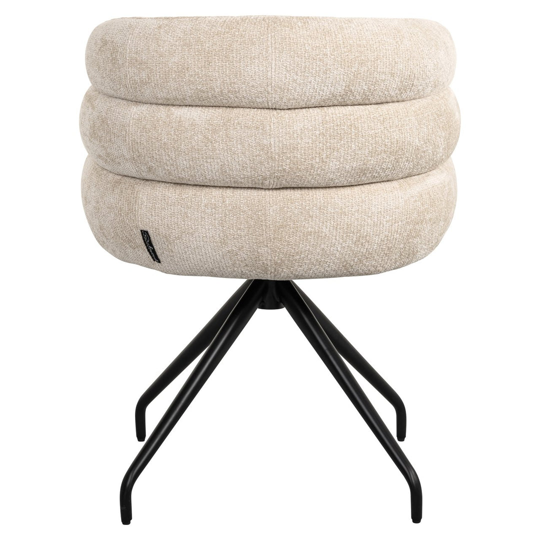 Eetkamerstoel Kayla cream unicorn swivel
