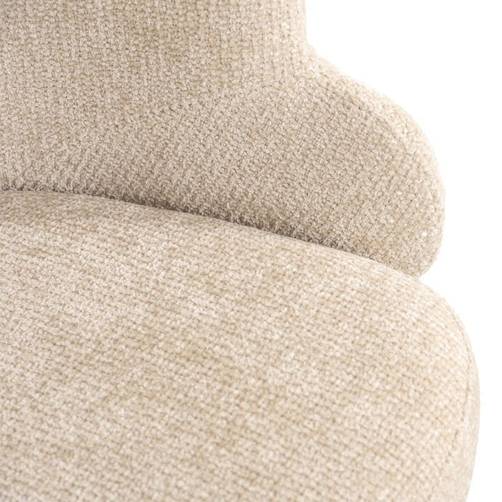 Eetkamerstoel Kayla cream unicorn swivel