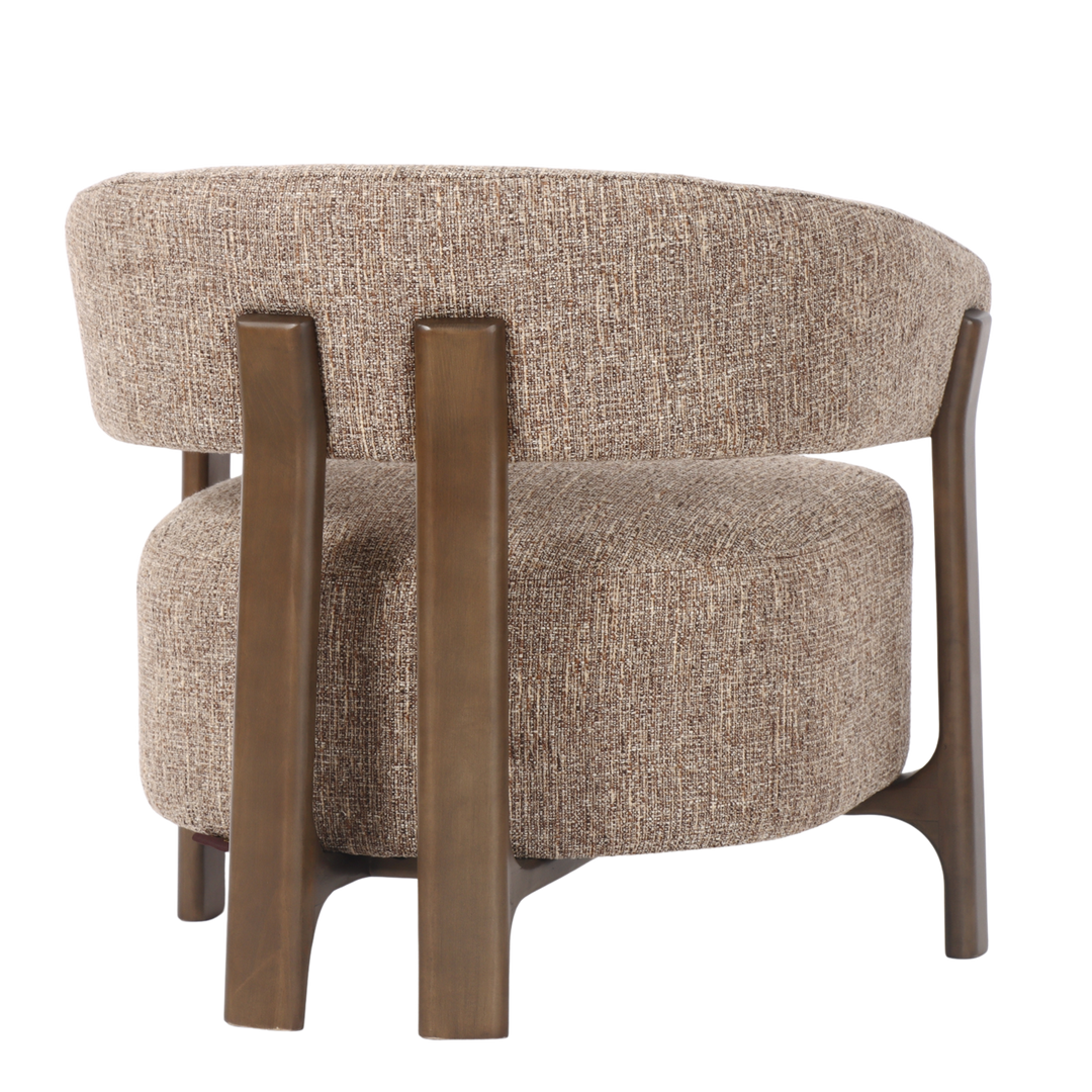 Lounge stoel Dalara brown tweed