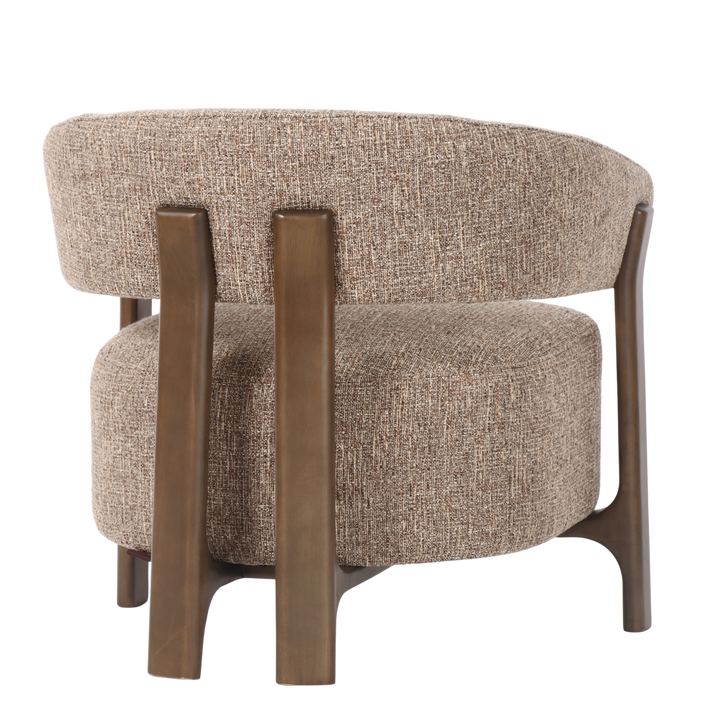Lounge stoel Dalara brown tweed