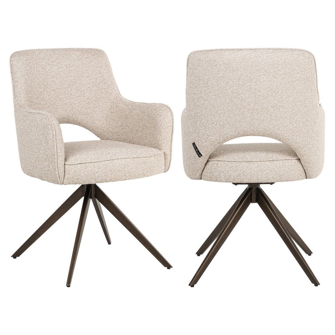 Eetkamerstoel Ginerva biscotti swivel