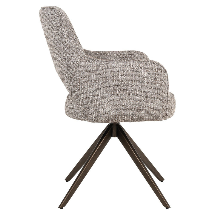 Eetkamerstoel Ginerva earth tweed swivel