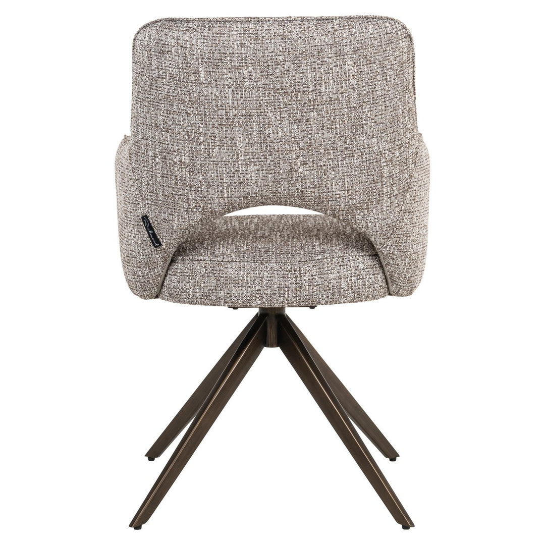Eetkamerstoel Ginerva earth tweed swivel