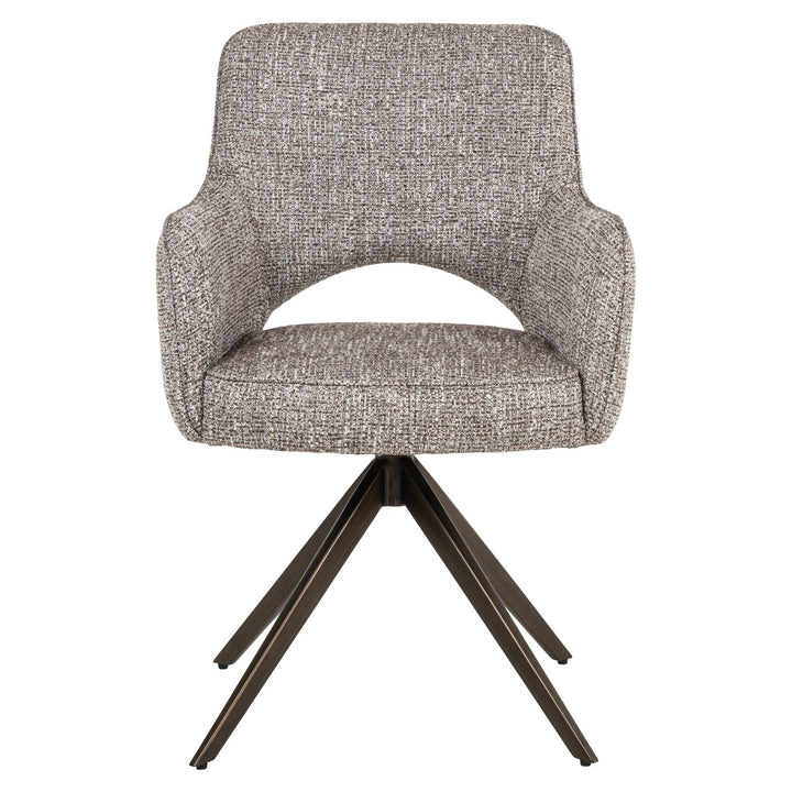 Eetkamerstoel Ginerva earth tweed swivel