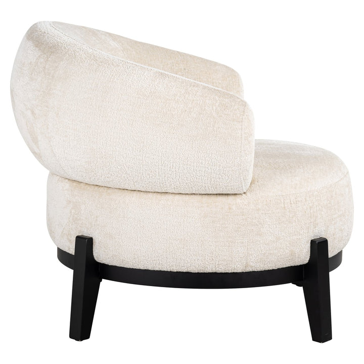 Lounge stoel Montana white chenille