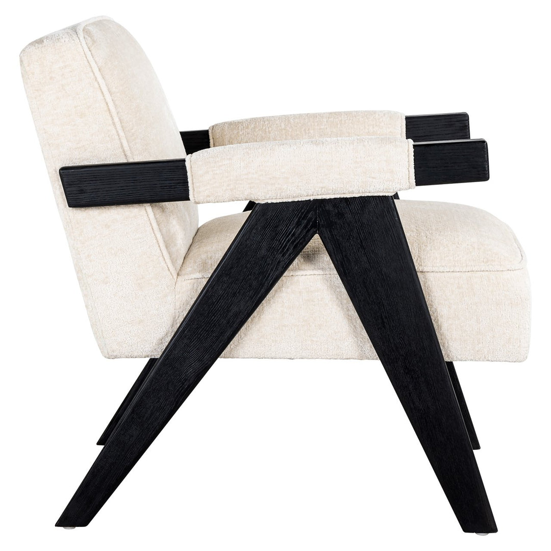 Lounge stoel Cooper white chenille