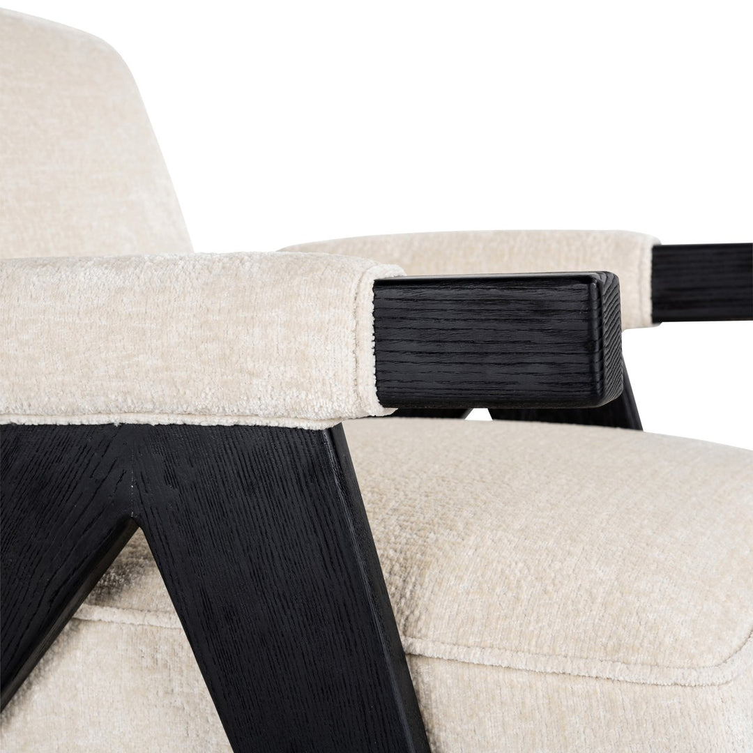 Lounge stoel Cooper white chenille