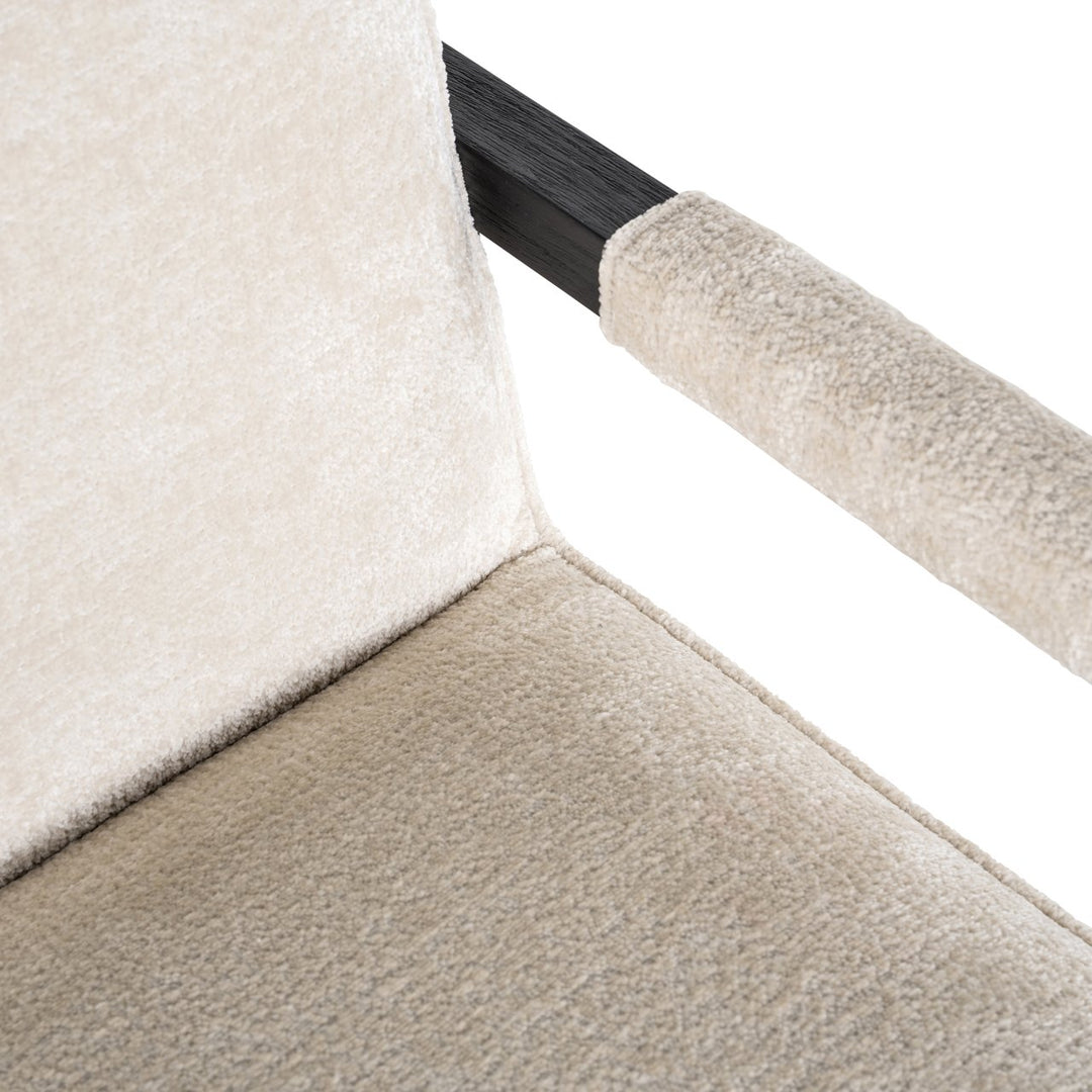 Eetkamerstoel Beck white chenille