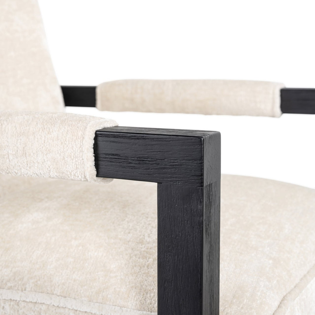 Eetkamerstoel Beck white chenille